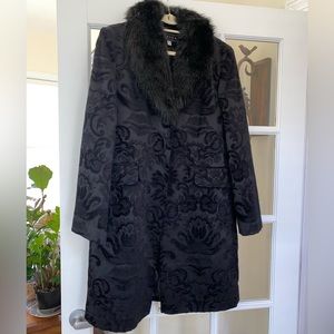 Giacca Black Jacquard Embroidered Pennylane Coat Large